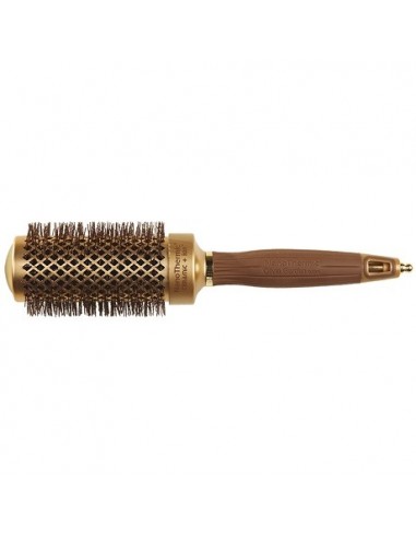 OLIVIA GARDEN EXPERT BLOWOUT SHINE WAVY BRISTLES GOLD&BROWN 35MM