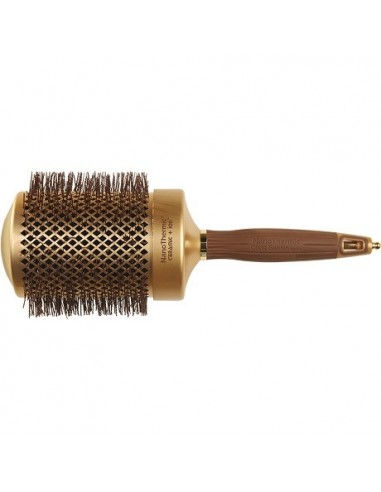 OLIVIA GARDEN EXPERT BLOWOUT SHINE WAVY BRISTLES GOLD&BROWN 80MM