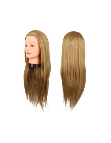 Fryzjerski Model Treningowy Do Nauki Włos Syntetyczny 60cm Blond